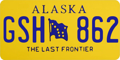 AK license plate GSH862