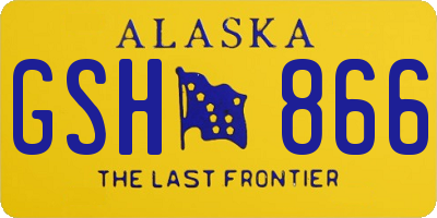 AK license plate GSH866