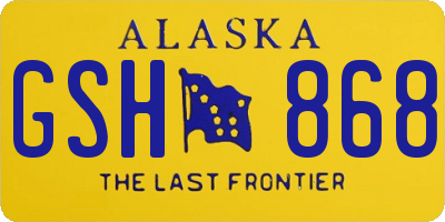 AK license plate GSH868