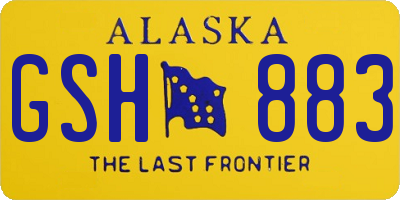 AK license plate GSH883