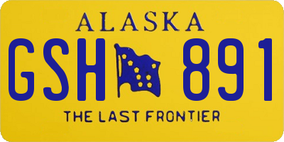 AK license plate GSH891