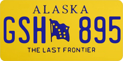 AK license plate GSH895