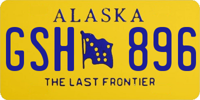 AK license plate GSH896