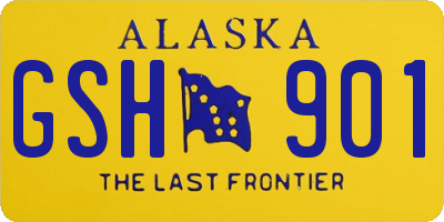 AK license plate GSH901