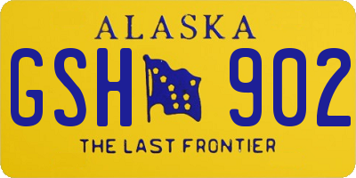 AK license plate GSH902