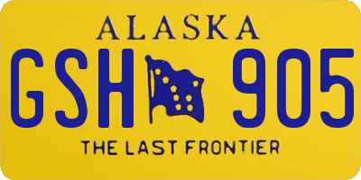 AK license plate GSH905