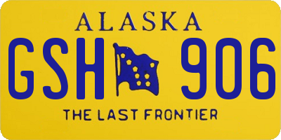 AK license plate GSH906