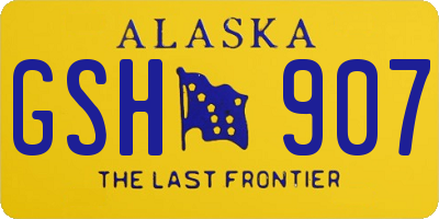 AK license plate GSH907