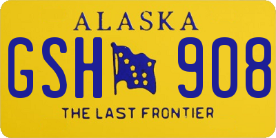 AK license plate GSH908