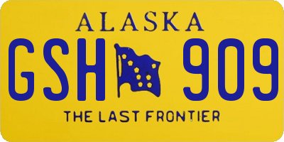 AK license plate GSH909