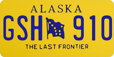 AK license plate GSH910