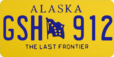 AK license plate GSH912