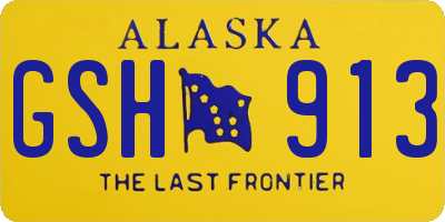 AK license plate GSH913