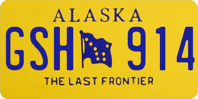 AK license plate GSH914