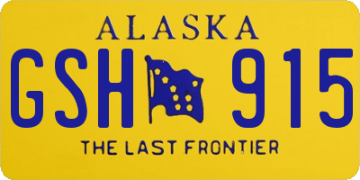 AK license plate GSH915
