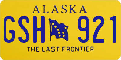 AK license plate GSH921