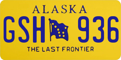 AK license plate GSH936