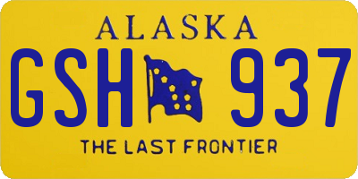 AK license plate GSH937