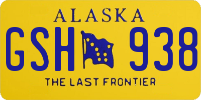 AK license plate GSH938