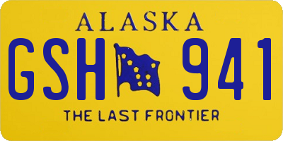 AK license plate GSH941