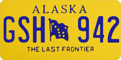 AK license plate GSH942