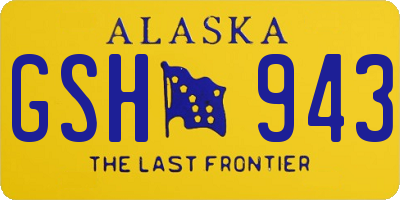 AK license plate GSH943