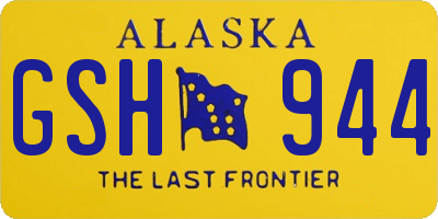 AK license plate GSH944