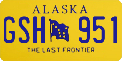 AK license plate GSH951