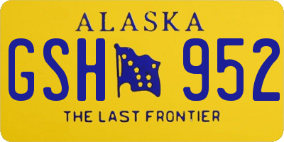 AK license plate GSH952