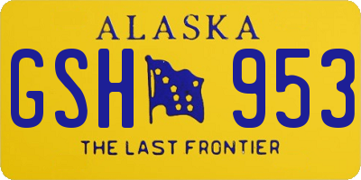 AK license plate GSH953