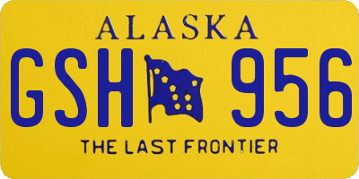 AK license plate GSH956