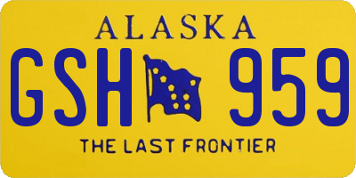 AK license plate GSH959