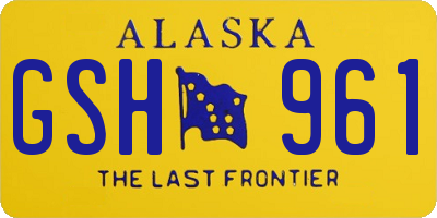 AK license plate GSH961