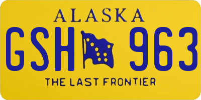 AK license plate GSH963