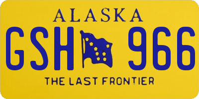 AK license plate GSH966