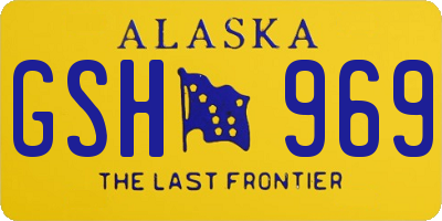 AK license plate GSH969