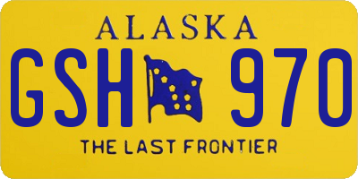 AK license plate GSH970