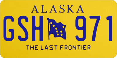 AK license plate GSH971