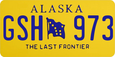 AK license plate GSH973