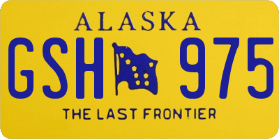 AK license plate GSH975