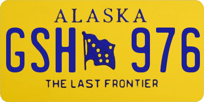 AK license plate GSH976