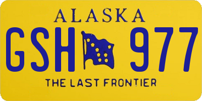 AK license plate GSH977