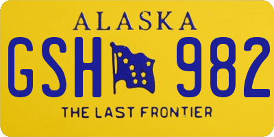 AK license plate GSH982