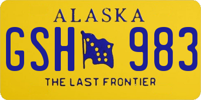 AK license plate GSH983