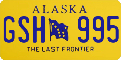 AK license plate GSH995