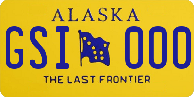 AK license plate GSI000