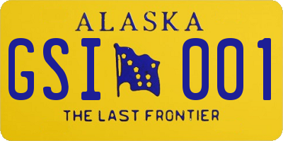 AK license plate GSI001