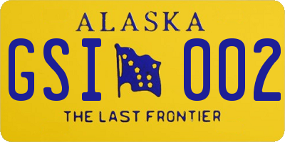 AK license plate GSI002