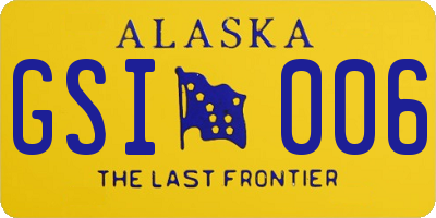 AK license plate GSI006