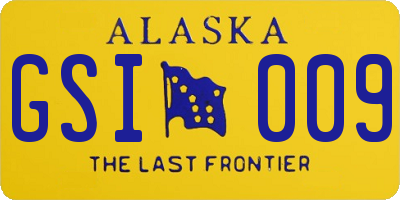 AK license plate GSI009